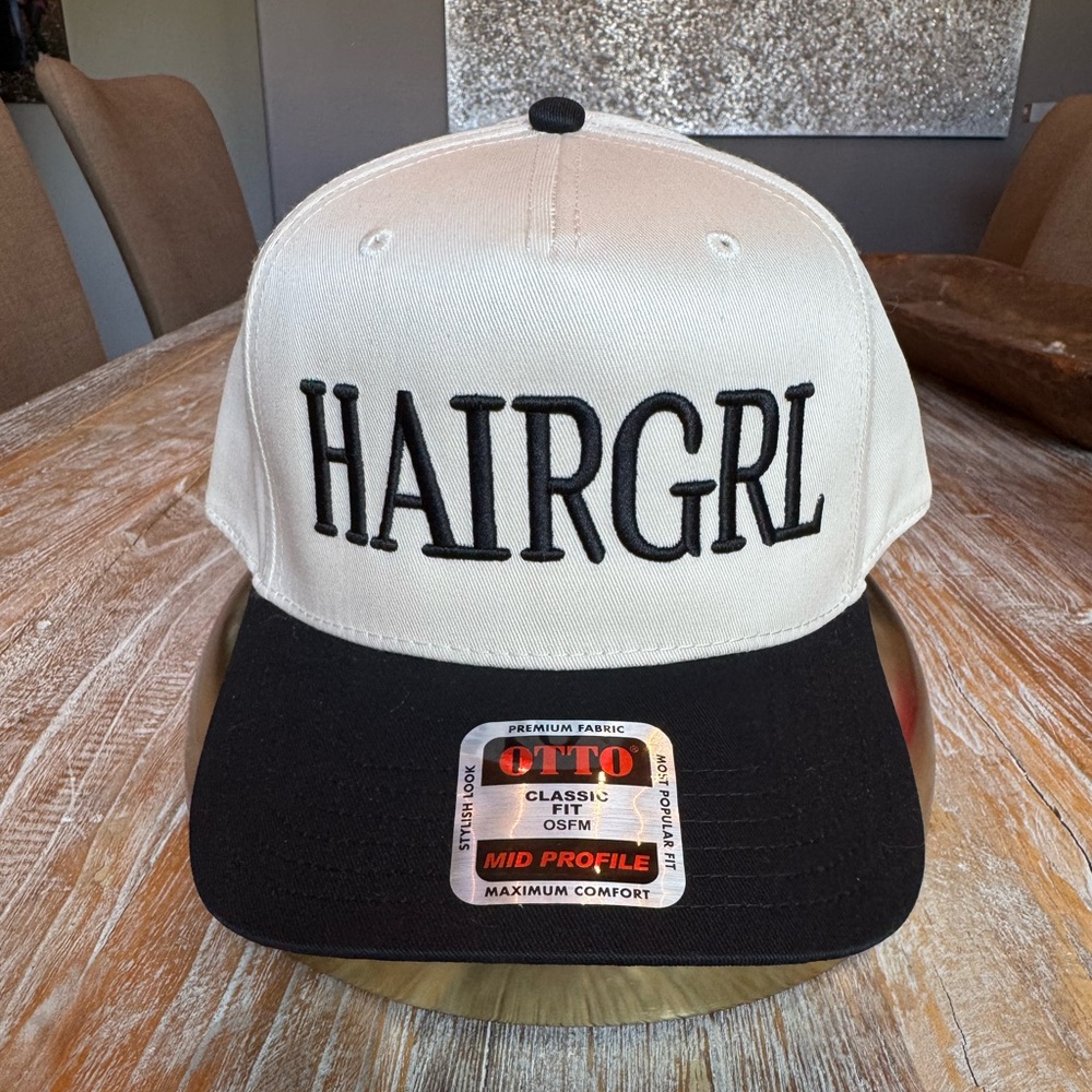 Black and White HAIRGRL Cap hat